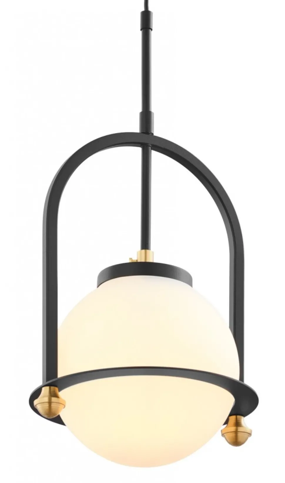 Lampa Wisząca ROSSO Czarny Szklany Klosz 1xE27 23 cm