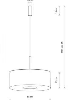 Lampa wisząca SANTANA L kremowa 1xE27