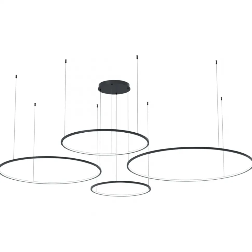Lampa wisząca SATURNO Czarna 120W LED 4000K