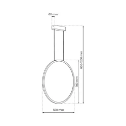 Lampa Wisząca SATURNO Złoty 28W LED 50cm