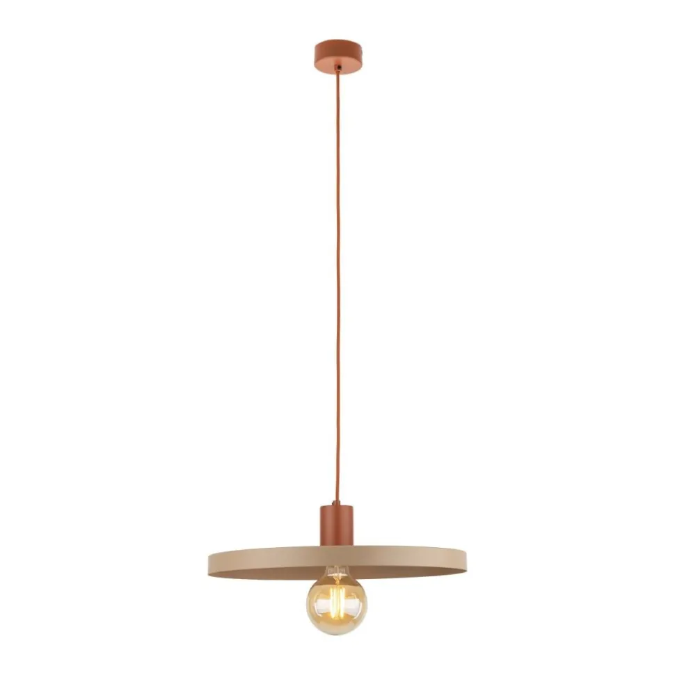 Lampa wisząca SILA ceglasta sabia beżowa 1xE27 40 cm