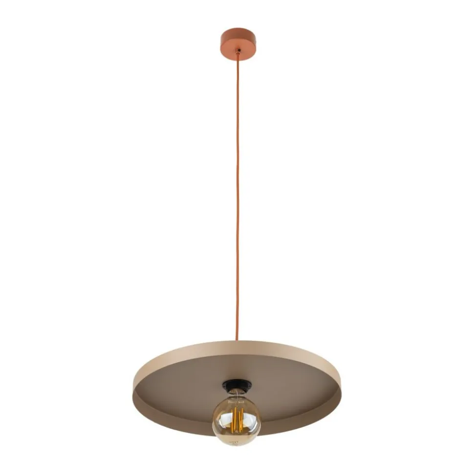 Lampa wisząca SILA ceglasta sabia beżowa 1xE27 40 cm