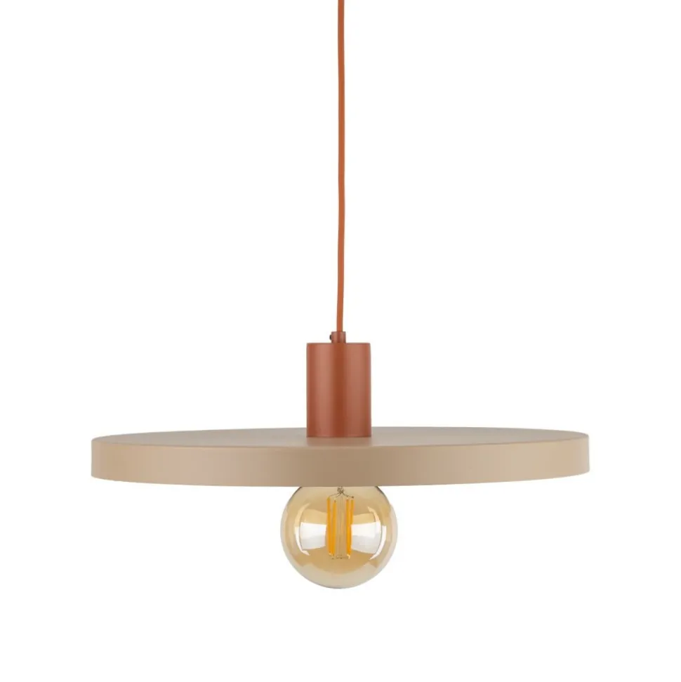 Lampa wisząca SILA ceglasta sabia beżowa 1xE27 40 cm