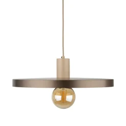 Lampa wisząca SILA sabia beżowa brązowa 1xE27 40 cm