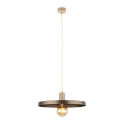 Lampa wisząca SILA sabia beżowa brązowa 1xE27 40 cm