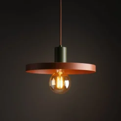 Lampa wisząca SILA zielona ceglasta 1xE27 30 cm