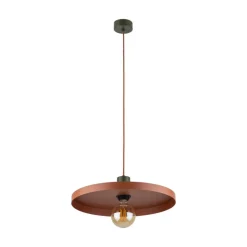 Lampa wisząca SILA zielona klosz ceglasty 1xE27 40 cm