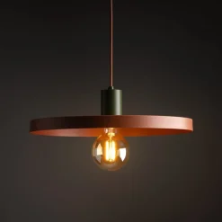 Lampa wisząca SILA zielona klosz ceglasty 1xE27 40 cm