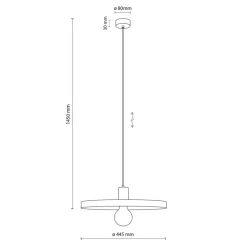 Lampa wisząca SILA zielona klosz ceglasty 1xE27 40 cm