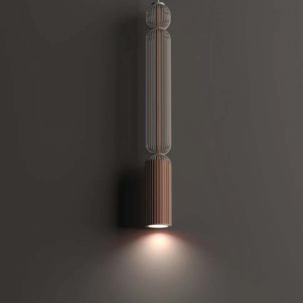 Lampa wisząca SINGLES A beżowa ceglasta