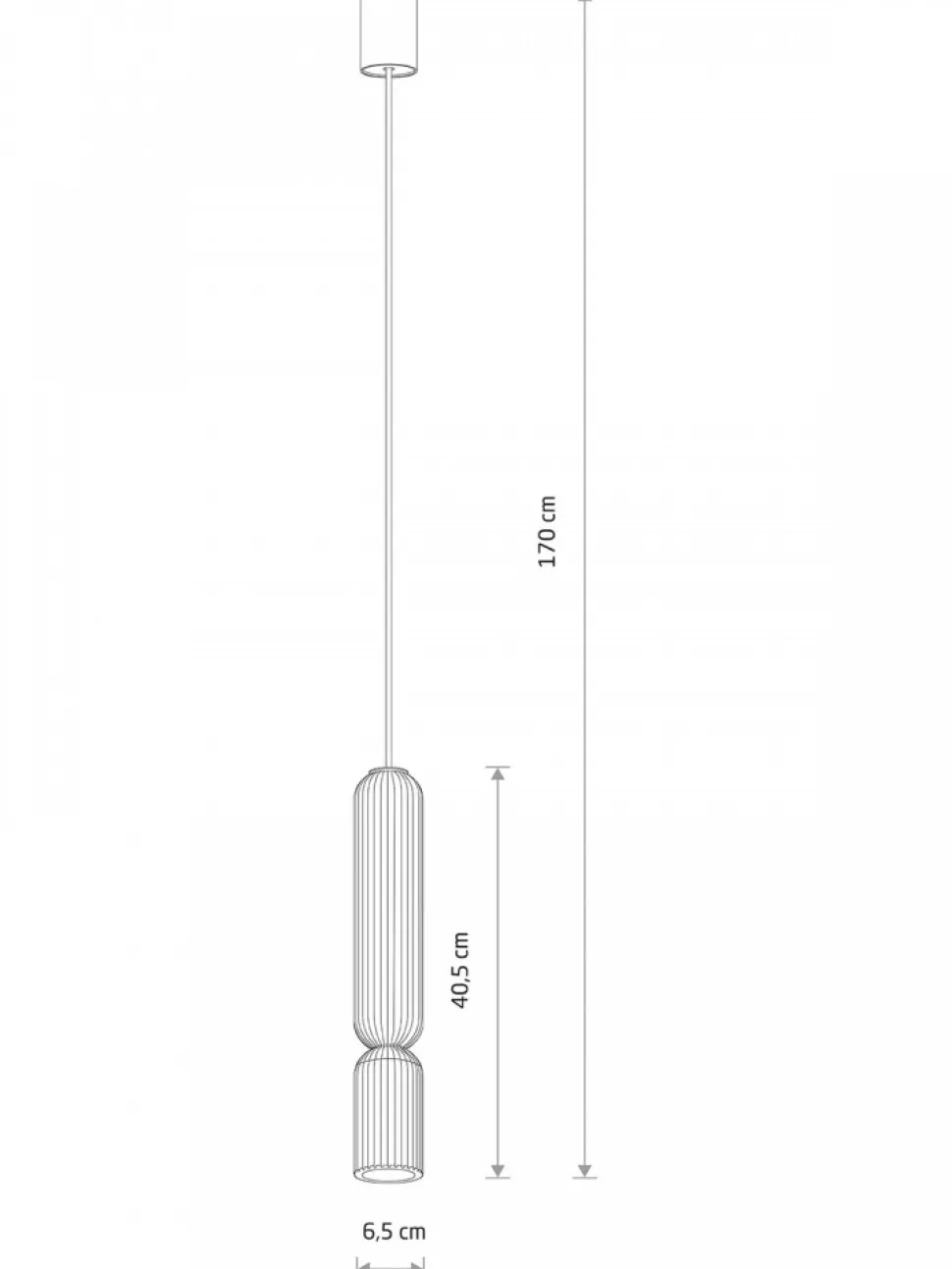 Lampa wisząca SINGLES B granatowa