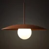 Lampa wisząca SLATE ceglasta klosz biały 1xE27