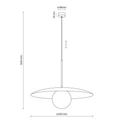 Lampa wisząca SLATE ceglasta klosz biały 1xE27