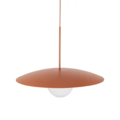 Lampa wisząca SLATE ceglasta klosz biały 1xE27