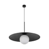 Lampa wisząca SLATE czarna klosz biały 1xE27