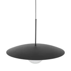 Lampa wisząca SLATE czarna klosz biały 1xE27
