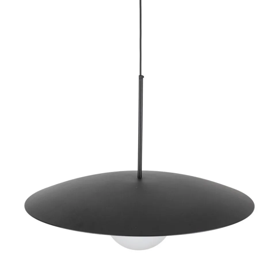 Lampa wisząca SLATE czarna klosz biały 1xE27