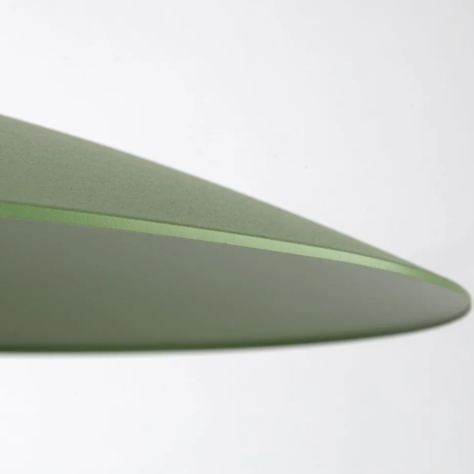 Lampa wisząca SLATE zielona klosz biały 1xE27