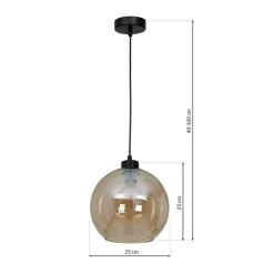 Lampa wisząca SOFIA bursztyn 1xE27