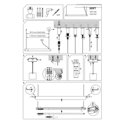 Lampa Wisząca SOFT Biały 1xT8 16W LED 3000K 95cm