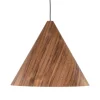 Lampa wisząca SOLIS WOOD ciemny dąb 1xE27