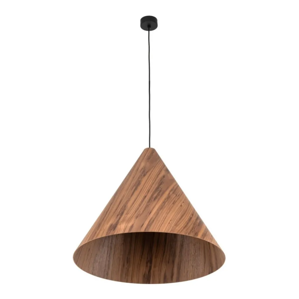 Lampa wisząca SOLIS WOOD ciemny dąb 1xE27