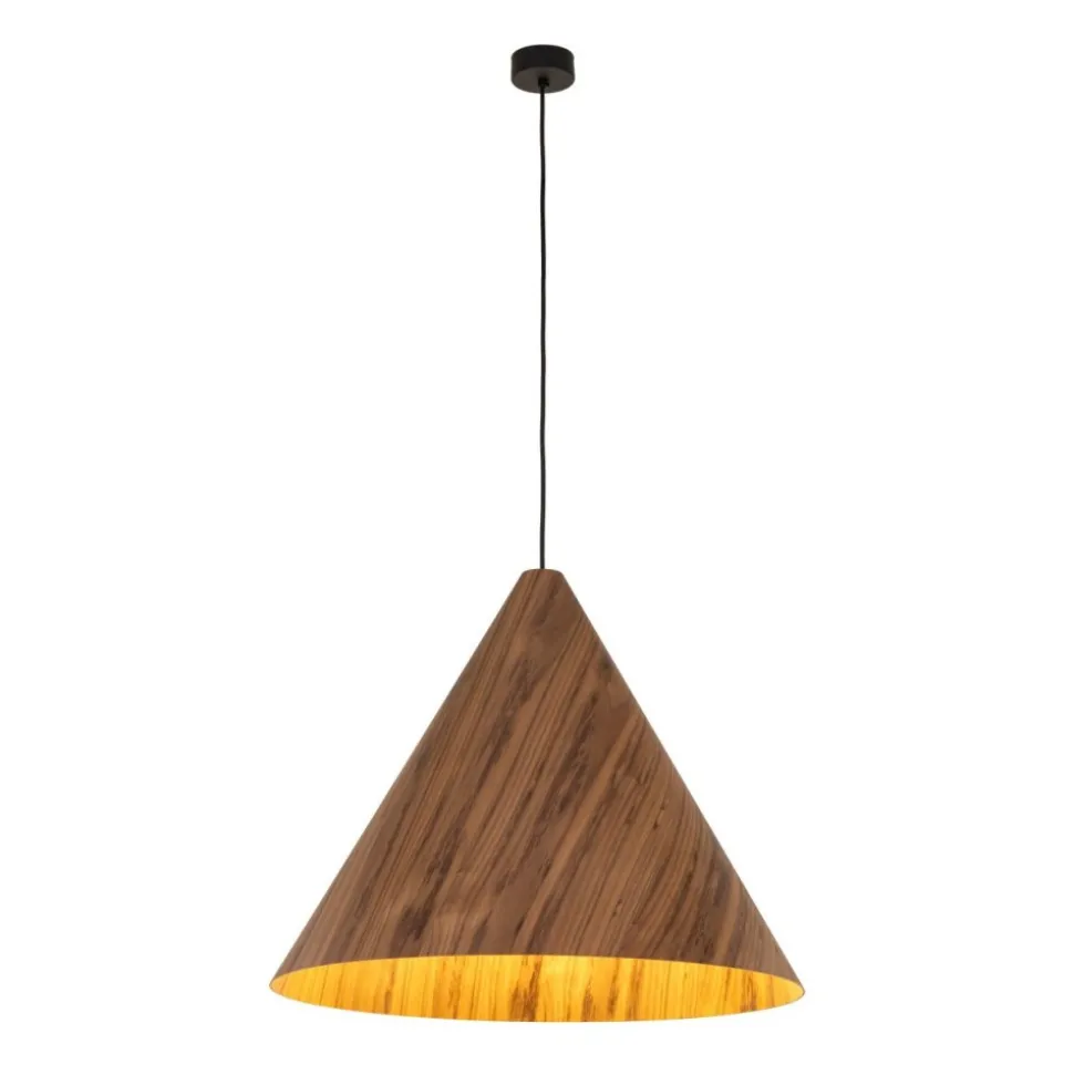 Lampa wisząca SOLIS WOOD ciemny dąb 1xE27