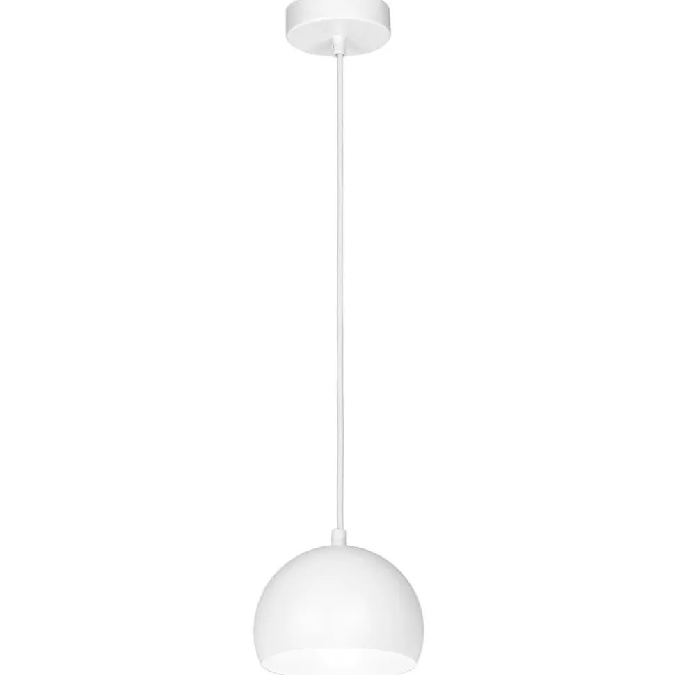 Lampa wisząca Sool biała szklany klosz