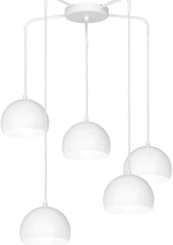 Lampa Wisząca SOOL Biały Metalowy Klosz 5xE27