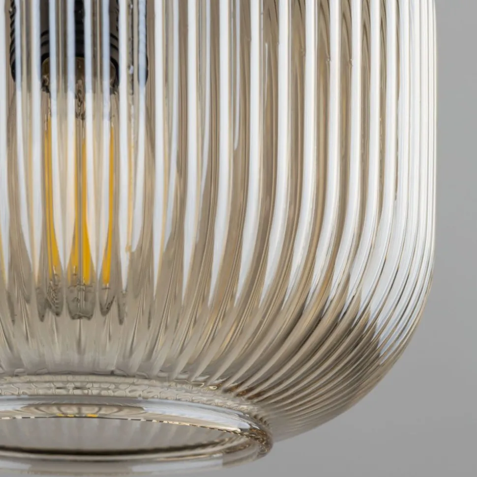 Lampa wisząca SOPHIA czarna zielona klosz beżowy 1xE14 15 cm