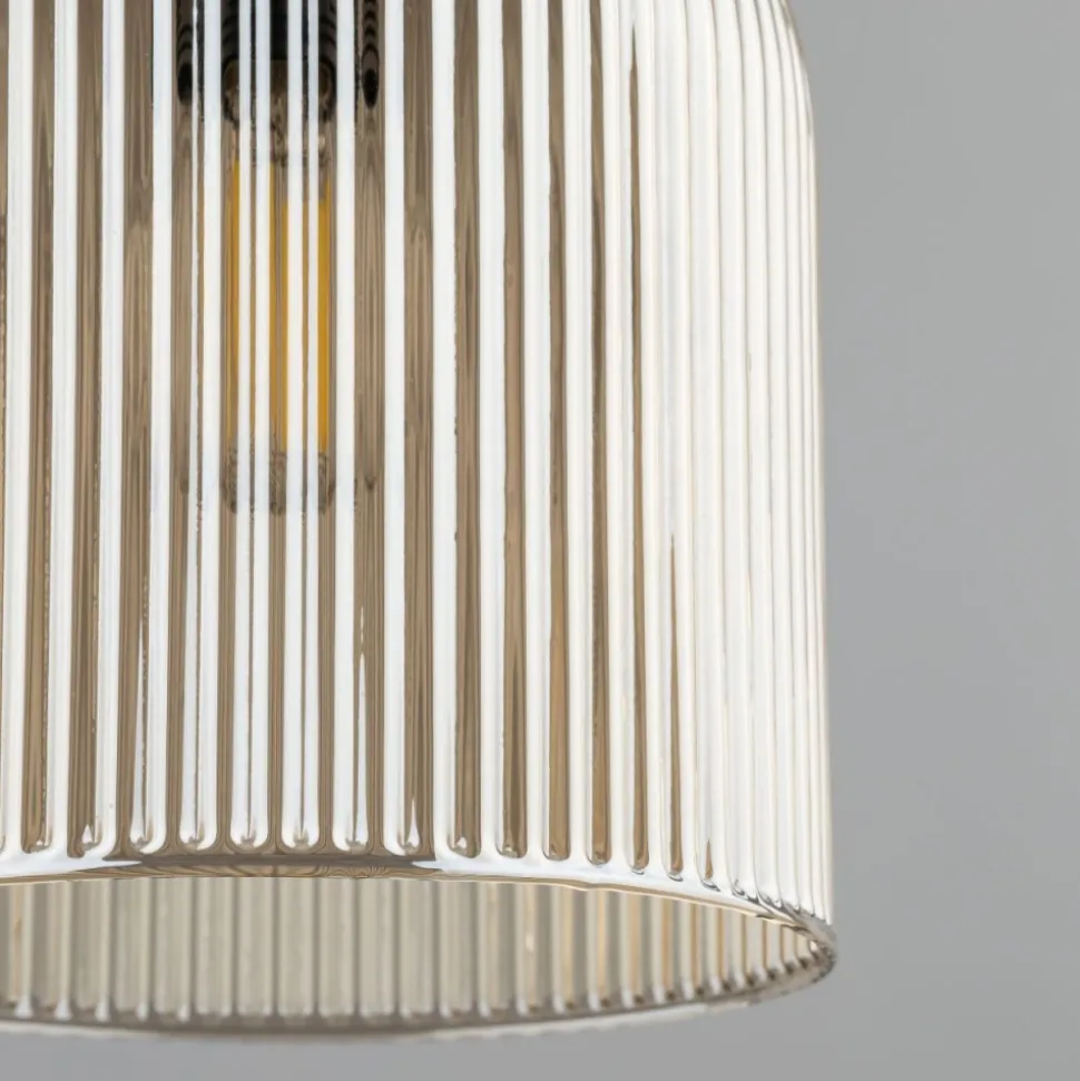 Lampa wisząca SOPHIA czarna zielona klosz beżowy 1xE14 13 cm