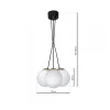 Lampa Wisząca SPARTA Czarny Złoty Szklane Klosze 3xE14