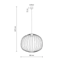 Lampa wisząca SPHERA M sabia beżowa 1xGX53