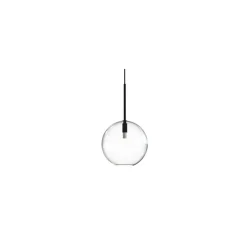 Lampa Wisząca SPHERE M Czarny Szklany Klosz 1xE27 20cm