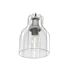 Lampa wisząca szklana Aria czarna chrom