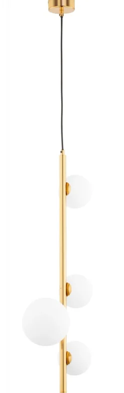Lampa Wisząca TAIDA Złoty Biały Szklane Klosze 4xG9