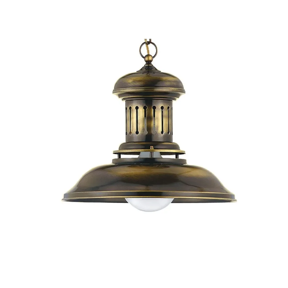 Lampa Wisząca TAWERNA Złoty Patyna 1xE27 38 cm