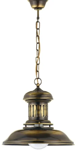 Lampa Wisząca TAWERNA Złoty Patyna 1xE27 38 cm