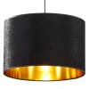 Lampa Wisząca TERCINO Czarny Złoty Abażur 3xE27 50cm