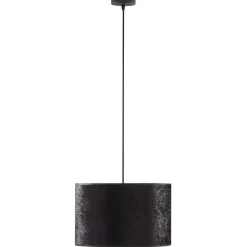 Lampa Wisząca TERCINO Czarny Złoty Abażur 3xE27 50cm