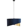 Lampa Wisząca TERCINO Niebieski Złoty Abażur 3xE27 50cm
