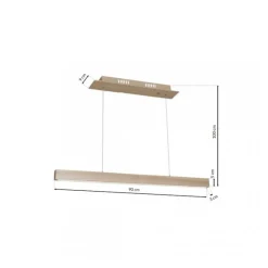 Lampa Wisząca TIMBER Brązowy 18W LED