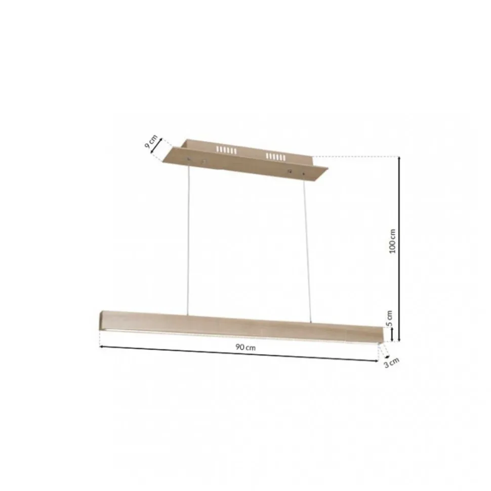 Lampa Wisząca TIMBER Brązowy 18W LED
