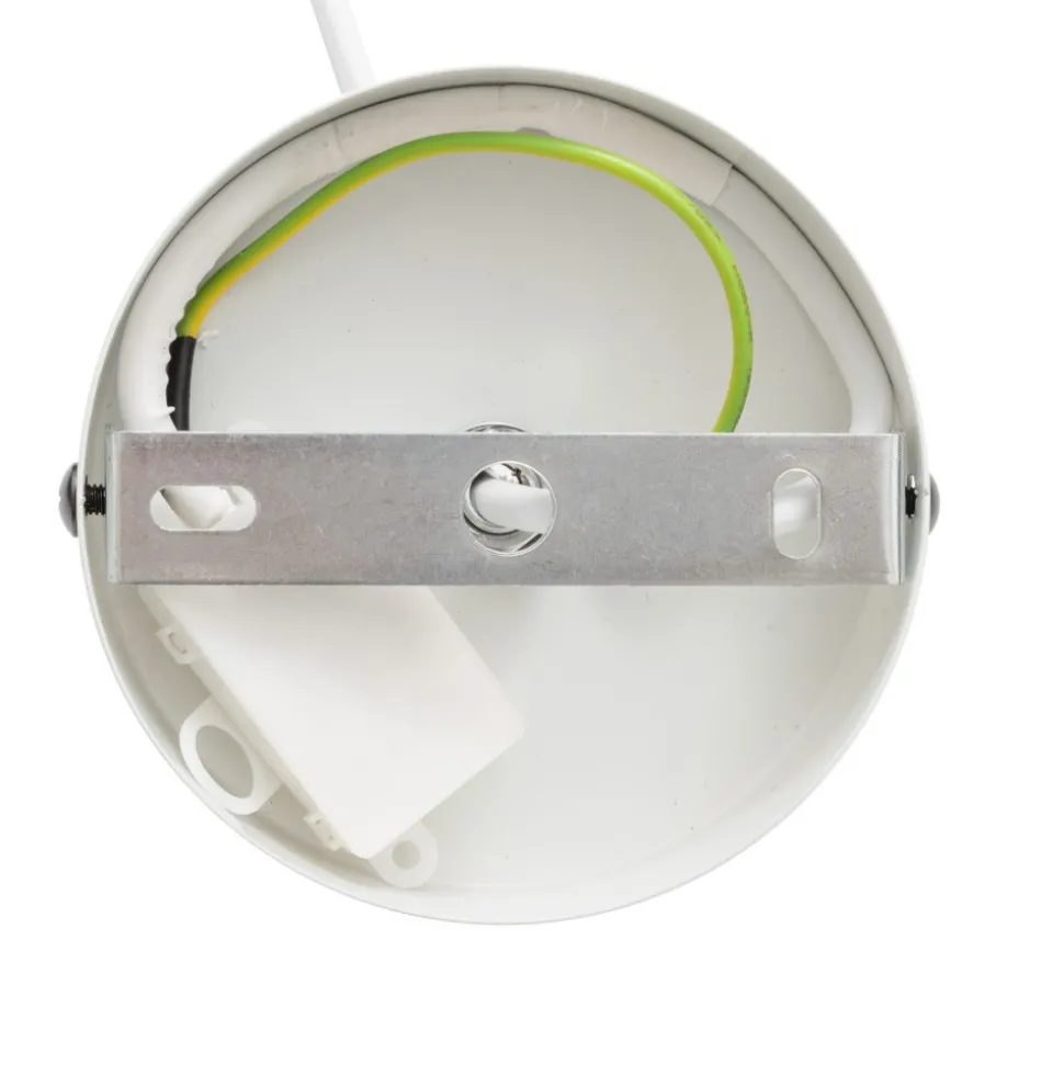 Lampa wisząca Tobie biała z bawełny mała