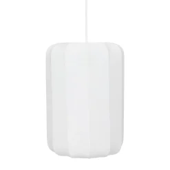 Lampa wisząca Tobie biała z bawełny mała