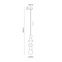 Lampa wisząca TOWER ceglasta 1xE27