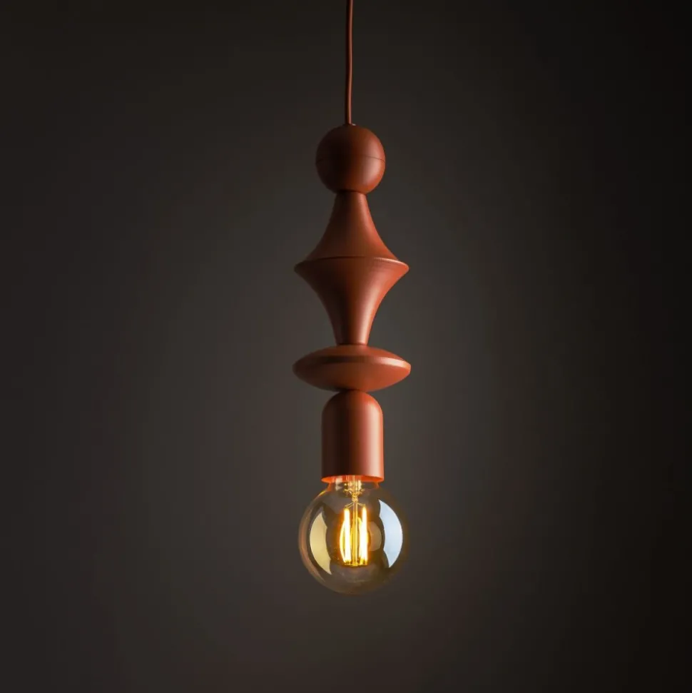 Lampa wisząca TOWER ceglasta 1xE27