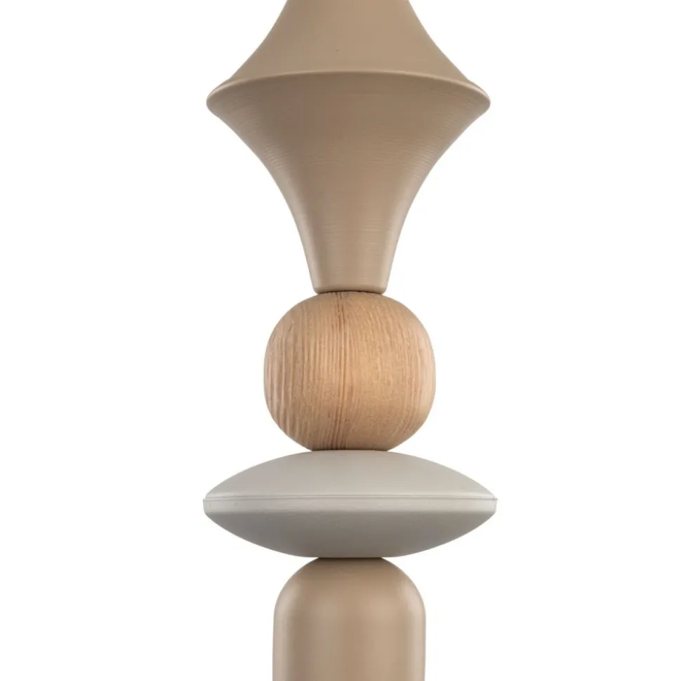 Lampa wisząca TOWER WOOD sabia beżowa 1xE27