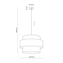 Lampa wisząca TRIO czarna multikolor 1xE27