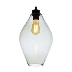 Lampa Wisząca TULON Transparentny Szklany Klosz 1xE27